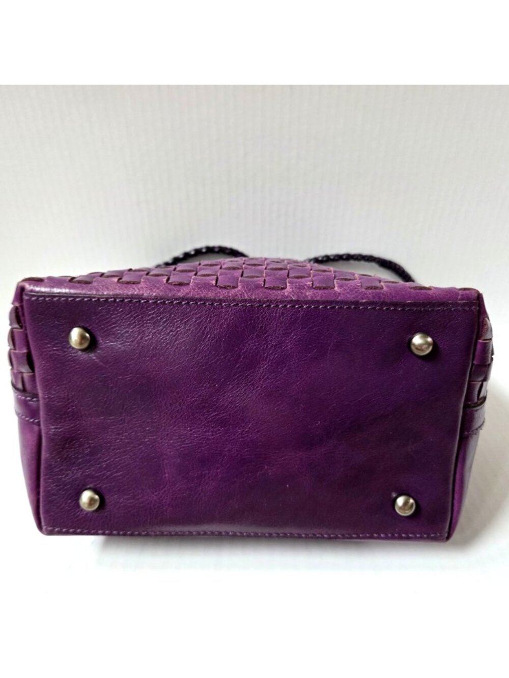 Patricia Nash Purse Purple Discovery Woven Iverna Bucket Shoulder Bag Plum Jam - Picture 7 of 16